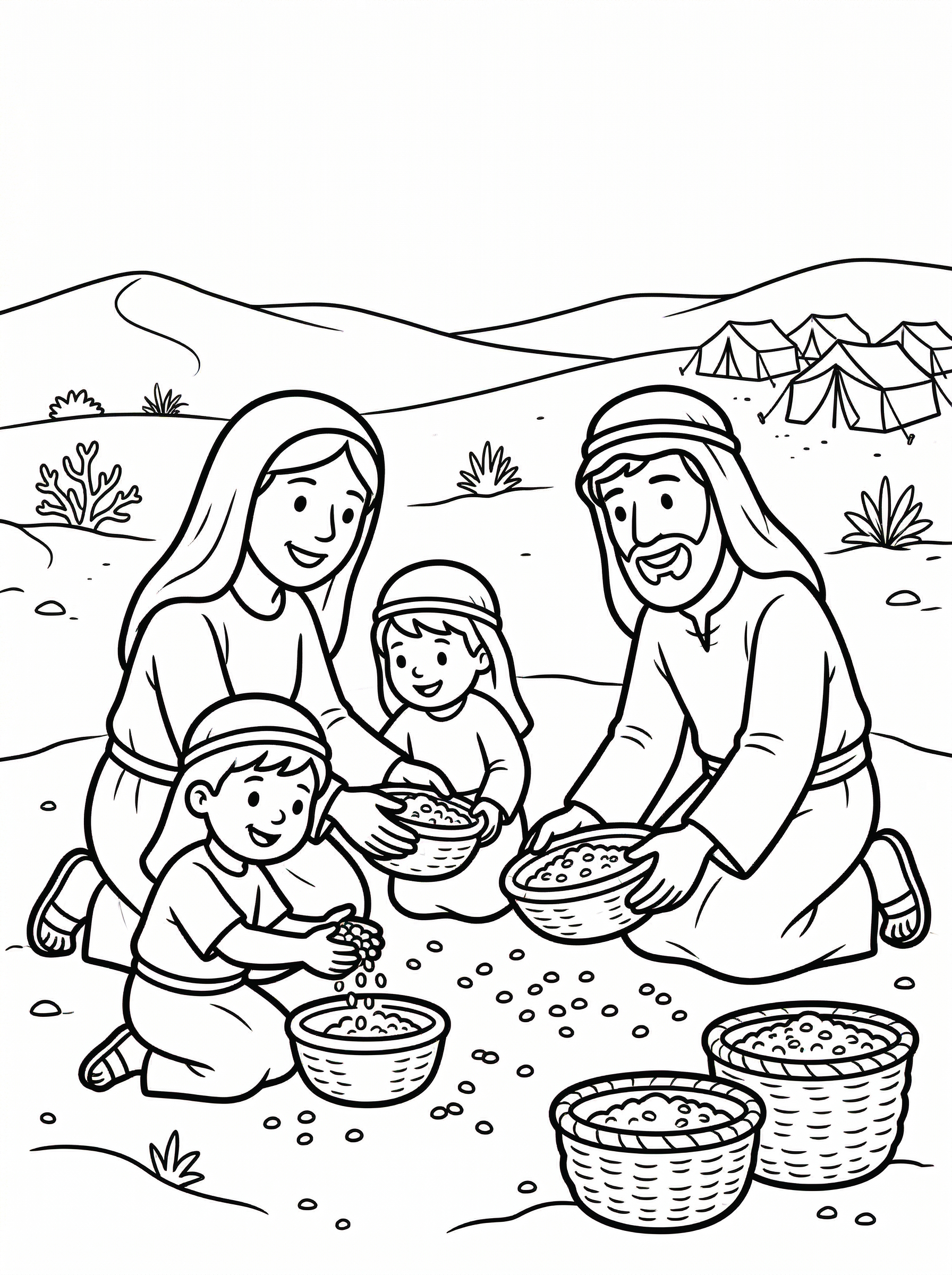 Gathering manna from heaven